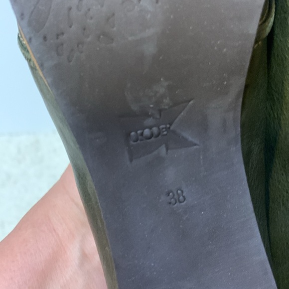 Army green tan pumps DKODE rare - Picture 14 of 16